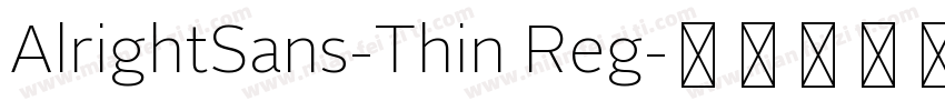 AlrightSans-Thin Reg字体转换